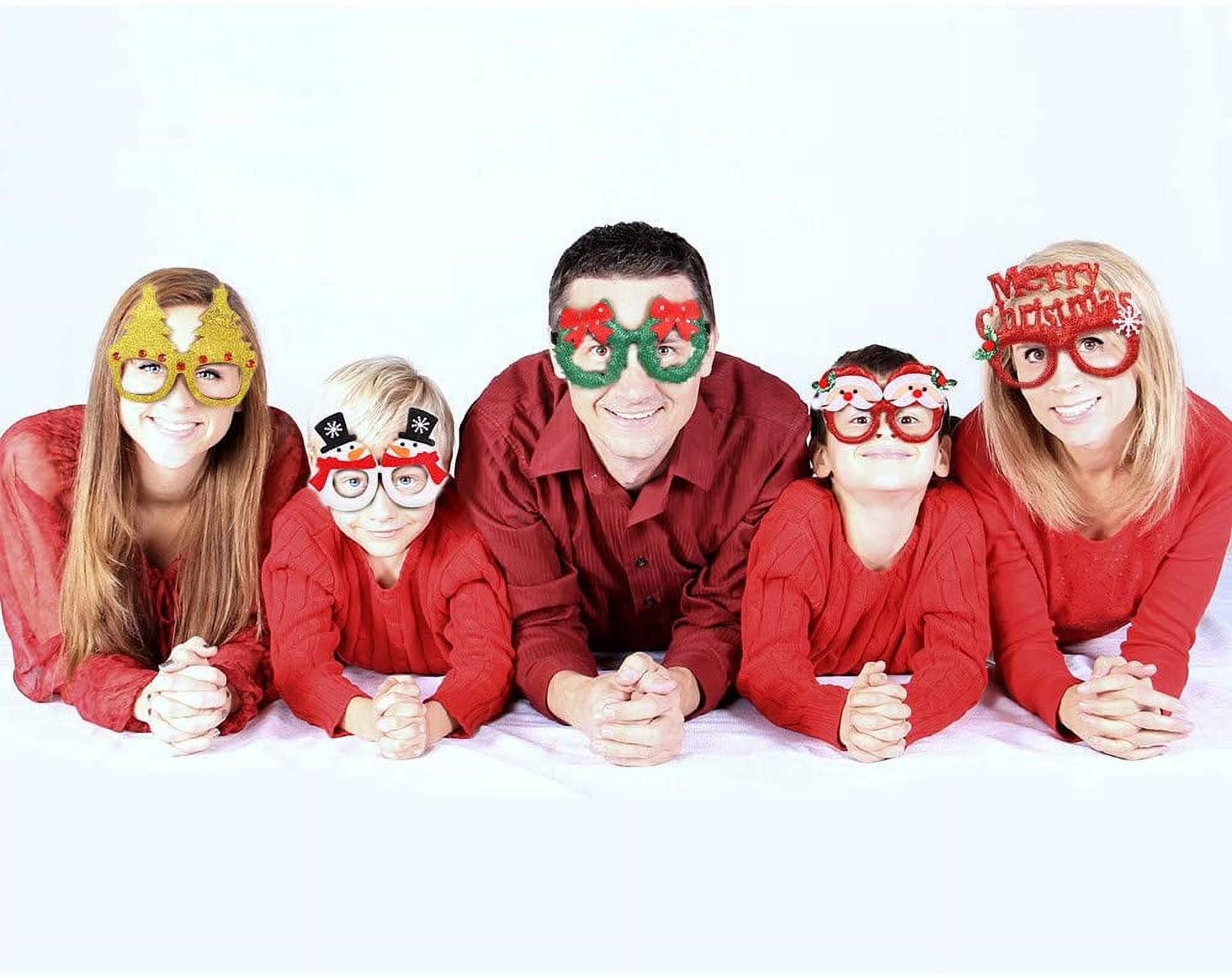 Lot De 12 Lunettes De Fête De Noël - Accessoires Déguisement Brillants Pour Adultes Et Enfants - 7