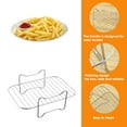 thumbnail image 6 of Non-Stick Roast Rack - Heat Resistant - Non-Slip - Grilling Stainless Steel Polished Stand - Fryer Accessories Steamer Roasting Stand - Outdoor Supply, 6 of 7