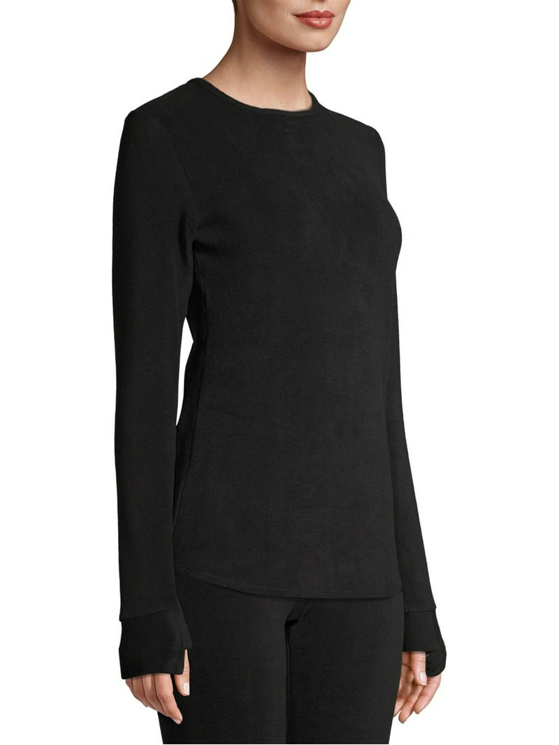 ClimateRight by Cuddl Duds Stretch Fleece Women's Long Sleeve Crew