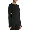 thumbnail image 6 of ClimateRight by Cuddl Duds Stretch Fleece Women's Long Sleeve Crew Neck Base Layer Top, Sizes XS to 4X, 6 of 7