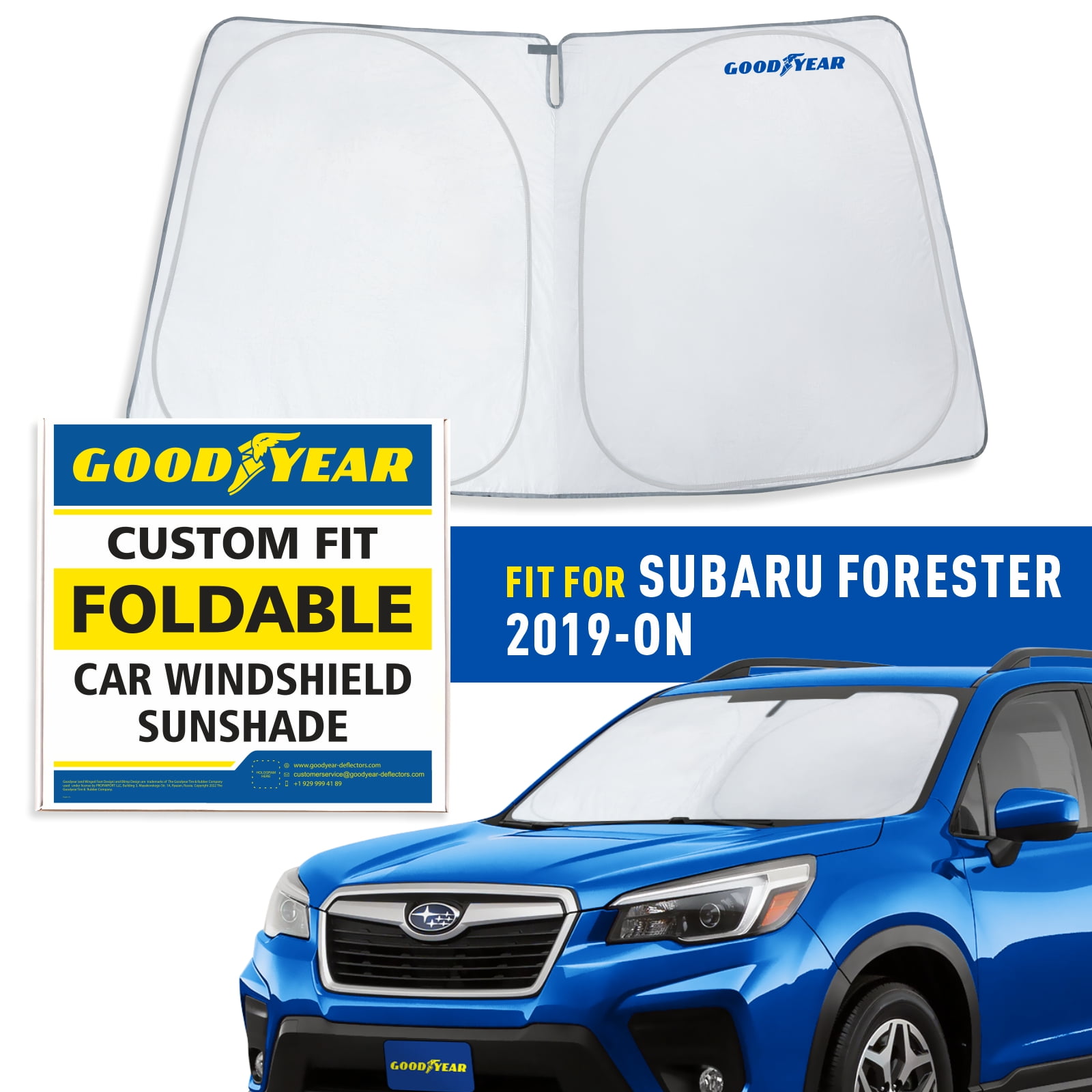 Goodyear Foldable Windshield Sun Shade for Subaru Forester 20192023