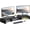 Black, variant on BONTEC Dual Monitor Stand Riser, Black Adjustable Wooden Desk Organizer for PC Monitor, Laptop and Printer, Phone Holder, 31.5-42.5 Inch