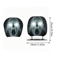 thumbnail image 3 of 11x10.2 Inch Horror Ghost Print Car Headrest Cover, Spooky Zombie Demon Face Auto Seat Head Pillow Protector for Halloween Vehicle Interior Decor, 3 of 7