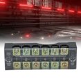 thumbnail image 4 of 4Pcs Terminal Strip Block TB Fixed Large Current Copper Contactor Circuit High Temperature  Terminal Block With Dustproof Transparent Cover 600V 35A, 4 of 8