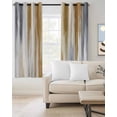 thumbnail image 2 of Brown Gray Blackout Curtains 39 Inches Long for Bedroom, Vintage Abstract White Ombre Texture Thermal Insulated Room Darkening Black Out Window Curtain Panels Grommet Drapes for Living Room, 2 of 8