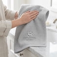 thumbnail image 4 of Unique Bargains Ultra Soft Cotton Hand Towel with Cute Embroidery Grey 1pc, 4 of 8