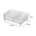 thumbnail image 3 of Lcxifdre 4-Compartment Makeup Organizer Tray, Bathroom Vanity Dresser Tray for Perfume Cosmetics, Clear Plastic Cosmetic Countertop Organizer for Skincare Lipsticks, 3 of 6