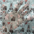 thumbnail image 3 of Cat Lover Tulle Curtains with Rod Pocket, Black and White Cats in Love Meow Print Among Hearts Daydreaming Kitties Cat Ears, Sheer Drape for Wedding Party 2 Panels, 7 Sizes, Multicolor, by Ambesonne, 3 of 3