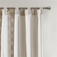 thumbnail image 4 of Pemberly Row Cotton Printed Window Panel with Chenille Stripe in Ivory, 4 of 10