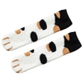 thumbnail image 4 of Minnieouse Calcetines de mujer, calcetín cálido para zapatillas informales de felpa, calcetín para dormir para otoño e invierno, suelo de casa Blanco negro 5piezas Minnieouse CBP168328, 4 of 6