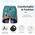 thumbnail image 3 of Balery Let's go Travel Bañador para hombre, shorts de playa de secado rápido con entrepierna y forro de compresión-X-Large, 3 of 6