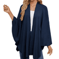 thumbnail image 4 of Women's Elegant Shawl Wraps Soft Open Front Poncho Sweater for Spring Fall Winter, 4 of 6