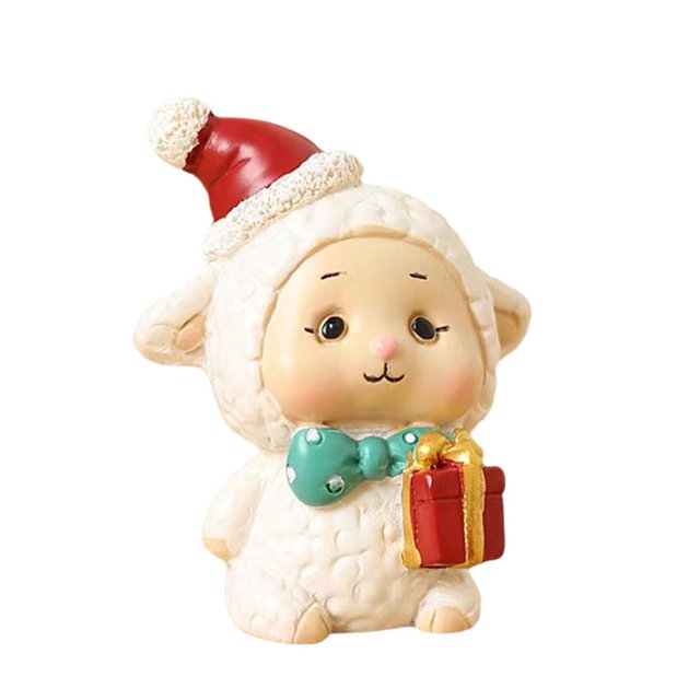 SGACAI Mini adornos navideños, regalos navideños, animales decorativos de resina, manualidades
