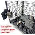 thumbnail image 6 of 25-Inch Portable Elegant and Durable Travel Veterinary Parrot Bird Carrier Play Stand Perch Cage Feeding Bowl Stand with Handle and Accessories, 6 of 7