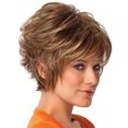 thumbnail image 2 of Methold Peluca europea y americana de seda de alta temperatura, pelo corto, pelo rizado, peluca hecha Cuidado del cabello, 2 of 6