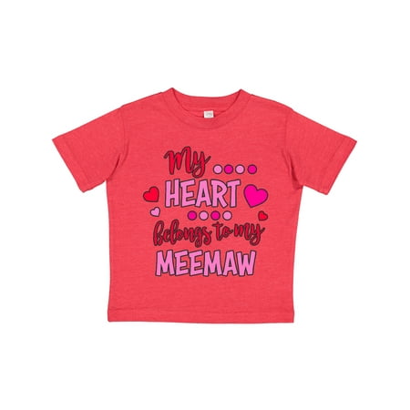 

Inktastic My Heart Belongs to My Meemaw Gift Toddler Boy or Toddler Girl T-Shirt
