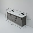 thumbnail image 6 of Lexora Home Marsyas 80" Vanity Cabinet in Ash Gray, 6 of 7