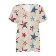 thumbnail image 5 of Fiudx Camisetas para Mujer Blusa Superior con Estampado de Manga Corta y Cuello En V, Cómoda E Informal, a La Moda para Mujer, 5 of 5
