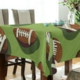 thumbnail image 5 of Yayeee Tablecloths 60" x 60" Rectangle Wrinkle Resistant Party Table Cover, Game Day Footballs, 5 of 8