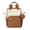 Caramel Cream, variant on BabbleRoo Widetop Waterproof Diaper Backpack with Insulated Bottle Pockets, Polyesterp- Dark Gray