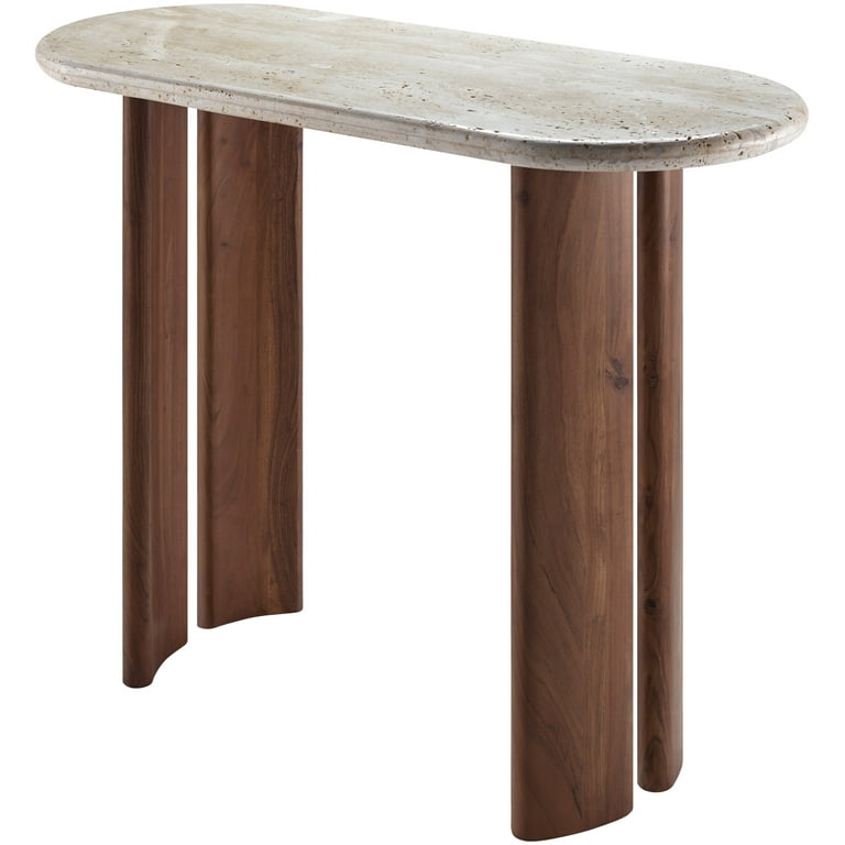 マウンテンリサーチ Narrow Table Mark&Day Console Table, Rayshaun Wood/Beige Entryway Hallway