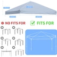 thumbnail image 2 of Toldo de Reemplazo para Carpa JOSIVIKY 3x3m Gris 300D Oxford, 2 of 8