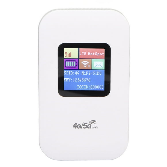 Enrutador WiFi 4G NikouMX inalámbrico LTE Blanco con Pantalla LED