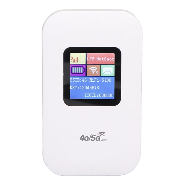 Enrutador WiFi 4G NikouMX inalámbrico LTE Blanco con Pantalla LED