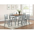 thumbnail image 2 of Vilo Home Riverdale 7-Pack Solid Wood Dining Set in 2-Tone Brown/Gray, 2 of 2