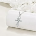 thumbnail image 4 of Cross Necklace for Women Infinity Cross Necklace 14K White Gold Plated Faith Necklace, 4 of 6