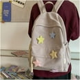 thumbnail image 3 of SQDWYGUO Y2K Aesthetic Backpack Preppy Backpack Cute Trendy Star Backpack Laptop Backpack Back to College Supplies,Grey, 3 of 7