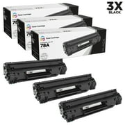 LD Compatible Toner Cartridge Replacements for HP 78A CE278A (Black, 3-Pack Cartridges)