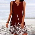thumbnail image 2 of JINMGG 2026 Summer Dresses under $10.00 Womens Fashion Summer Sleeveless Round Neck Printed Dress, 2 of 6