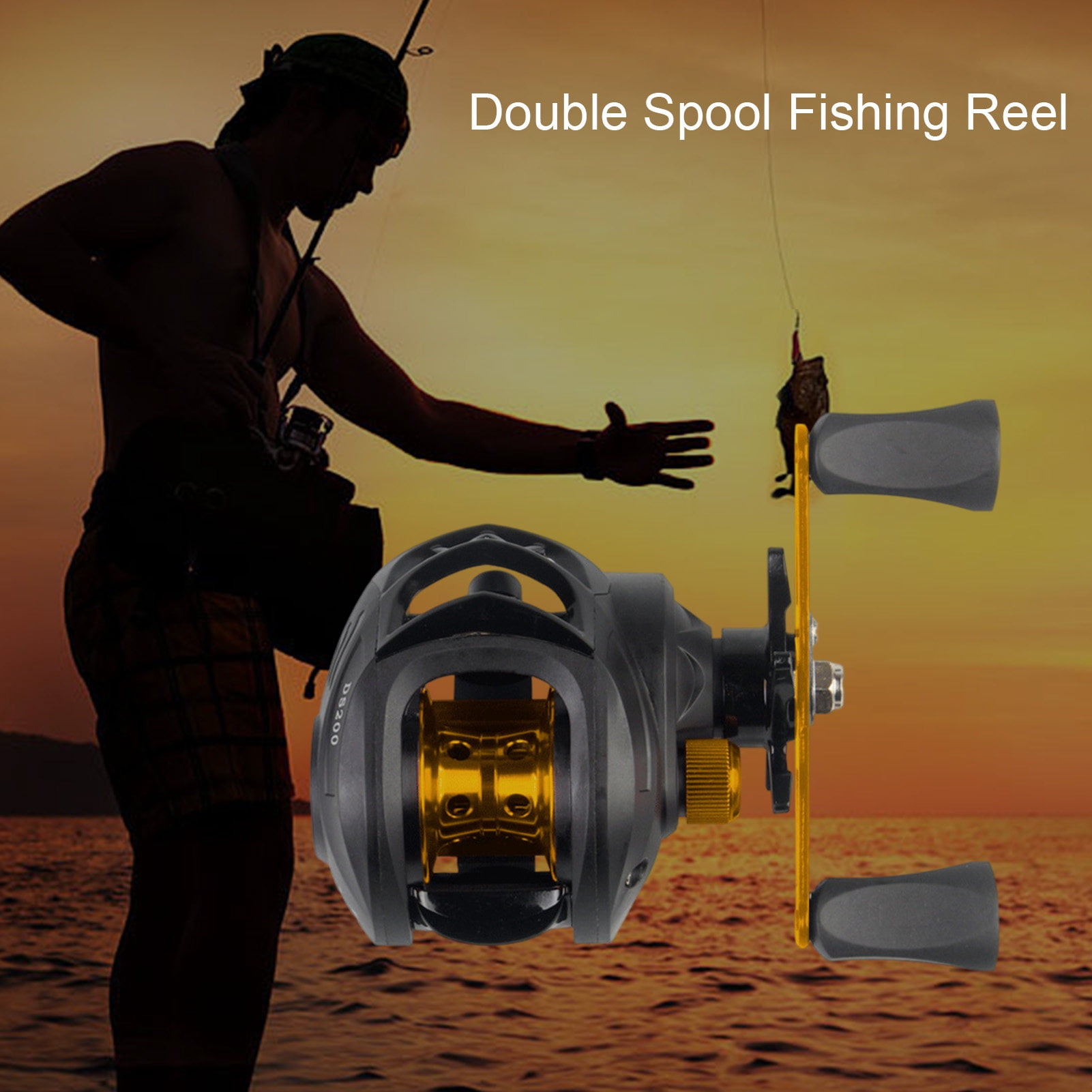 Sportteer Baitcasting Reel Fishing Reel Spinning Reel Multigear Adjustable Precise Control Long Throw High Strength Strong Bearing Angling Reel