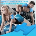 thumbnail image 4 of 15 Cintas Kinesiológicas para Hombro, Elásticas y Transpirables, para Estabilidad y Soporte Muscular de los Rotadores, Color Azul., 4 of 7