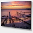 thumbnail image 2 of Quai de Pêche en Mer au Coucher du Soleil - Impression sur Toile, 2 of 4