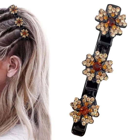 Barrettes Braided Hair Clips Five Petal Lace and Hair Accessories for Women with Stylish Back Head Design