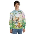 thumbnail image 4 of Corgi Hello Spring Time Flower Floral Nature All Over Print 3D Sweatshirt Unisex Merch Welsh Corgi Dog Lover Gifts Idea - 02031, 4 of 6