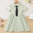thumbnail image 2 of HVOBTTY Summer Toddler Girls Performance Comfortable Short Sleeve Turn Down Collar British Style Graduation Dress, 2 of 5