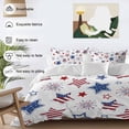 thumbnail image 4 of 4th of July Bedding 3 Piece Duvet Cover Set Full Size, Independence Day Blue Red Star Fireworks Soft Microfiber Comforter Cover with Zipper Closure & Pillowcases, Wrinkle & FadeResistant Quilt Cover, 4 of 9