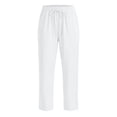thumbnail image 6 of hlysgo Track Pants for Women Casual Elastic Drawstring Waist Pant Lightweight Baggy Workout Trousers with Pockets White,M, 6 of 6