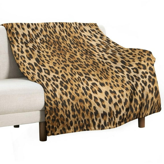 Leopard Print Pattern-3 Flannel Blanket Lightweight Blanket for Couch Sofa Bed, Super Soft Cozy Print Warm Blanket