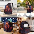 thumbnail image 4 of Bulopur Galaxy Wolf Kids Backpack Set 4 Pcs Wolf Lightweight Kids School Bag with Lunch Bag, Pencil Case and Water Bottle Cover for Wolf Fans, 4 of 8