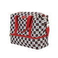 thumbnail image 3 of Hello Kitty Checkered Nylon Duffel Bag with Shoe Compartment and Adjustable Strap, Red/Black, 3 of 8