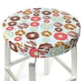 thumbnail image 3 of Gukieu Colorful Donuts Print Round Chair Cover, Dust-proof and Non-slip Bar Chair Protective Cover, Suitable for Bars, Restaurants, Offices-14 inch, 3 of 7