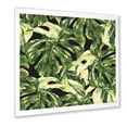 thumbnail image 2 of Designart 'Natural Green Leaves Exotic On Dark II' Tropical Framed Art Print, 2 of 4