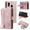 Pink, variant on Flip Case for Samsung Galaxy A20e 9 Card Slots Lanyard Wallet Pu Leather Kickstand