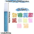 thumbnail image 2 of CCOCC 2026 New 10 Pcs Bulk Glitter Paint Pens,Assorted Colors Glue Pens Set,Non-Toxic Washable Glitter Glue Stick,For Diy Crafts Decorations Art Projects,Back to School By, 2 of 6