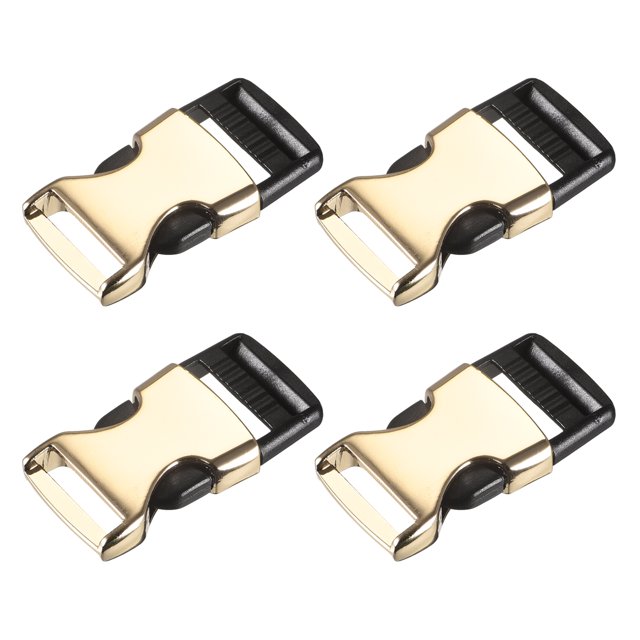 Hebillas de liberación lateral rápida Unique Bargains 4uds Tono Dorado Ajustables