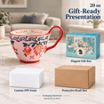 Store Cup Inverted 20 oz Ceramic Soup Bowl Rosé Reverie - Cup Only with Loop Handle ...